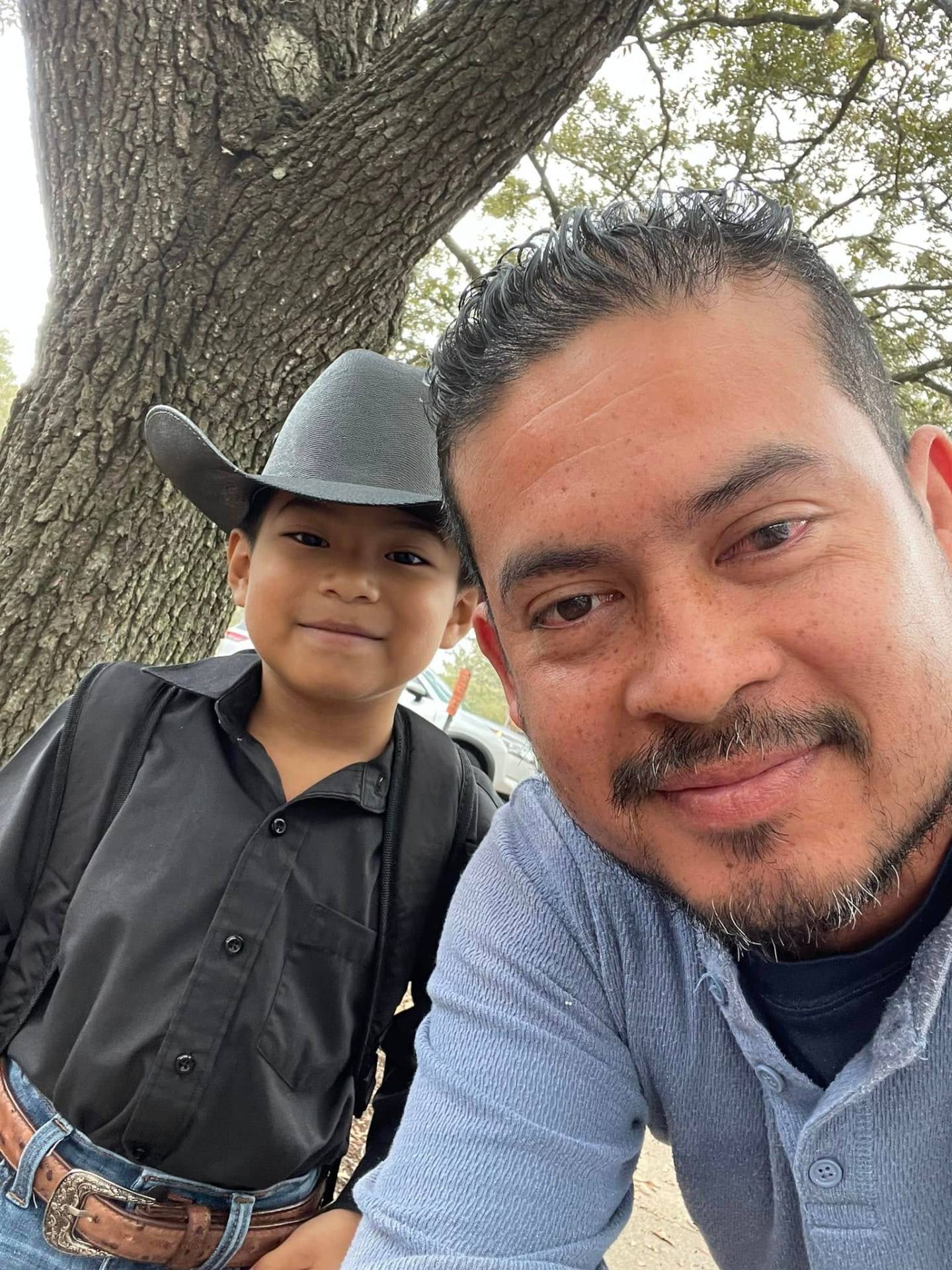 Jose Hernandez, owner of JML Remodeling in Houston, with his son